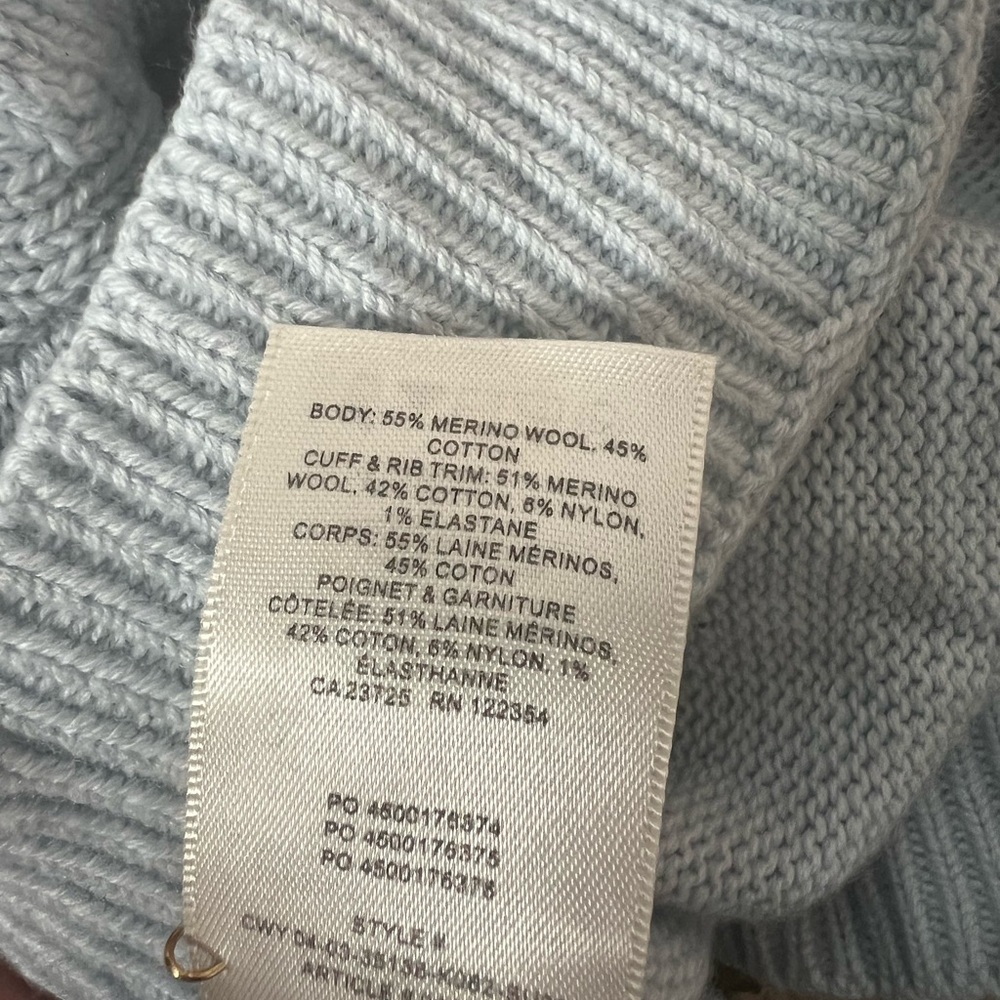 Aritzia Wilfred Seabrook Sweater, 2XL, 55% merino wool and 45% cotton - Picture 3 of 4